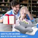 Cervical Neck Pillow, Ergonomic Memory Foam Pillows for Neck Pain Relief with Breathable Pillowcase, Adjustable Contour Neck Support Pillow for Side Back Stomach Sleepers (Gray)