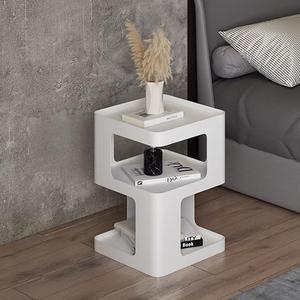 Modern Side Table,Metal end Table,White nightstand,Bedside Tables,Accent Side Table with Storage for Living Room Bedroom Couch,No Assembly Required