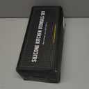 Umite Chef 22-Piece Silicone Cooking Utensils Set，Heat Resistant & Dishwasher Safe Kitchen Tools, Black Non-Scratch Spatula Set for Nonstick Cookware (Black)