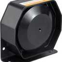 BooYu 200W Compact High-Performance PA Siren Horn Speaker [Ultra Slim] [8 Ohms] [125-135 dB] [IP66 Waterproof] [Capable with Any 100-200 Watt Siren] for Police Car, Ambulance, Fire, Engineer Vehicles