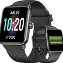 Pedometer Watch Senior Friendly No App/Phone Required, Waterproof Fitness Tracker Watch with Step Counter Calories/Sleep Tracker for Walking Running for Men Women, Black