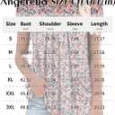 Angerella Women Tunic Tops Dressy Casual Summer Short Sleeve Shirts Floral Loose Fit Pleated Boho Top S-3XL (L)