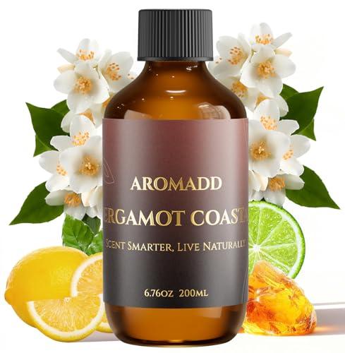 Aromadd Bergamot Coastal Diffuser Oil Inspired by Luxury Hotel Scent 6.76 Fl Oz (200ml), Aroma Diffuser & Hotel Fragrance Diffuser Oil, Essential Oil Diffuser for Aromatherapy, Long-Lasting