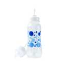 Hands-Free Baby Bottle - Anti-Colic Nursing System 9 oz Baby Bottle with Fast Flow Nipple/Teat 3m+ with Tube Straw Feeding System for Toddler (1 Bottle - Blue)