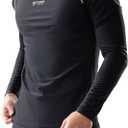 361 Swim Jammers for Men Rash Guard Long Sleeve Team Swimsuit UPF 50+ Triathlon Suit Endurance Quick Dry Sizes M-3XL (Black, XXL)