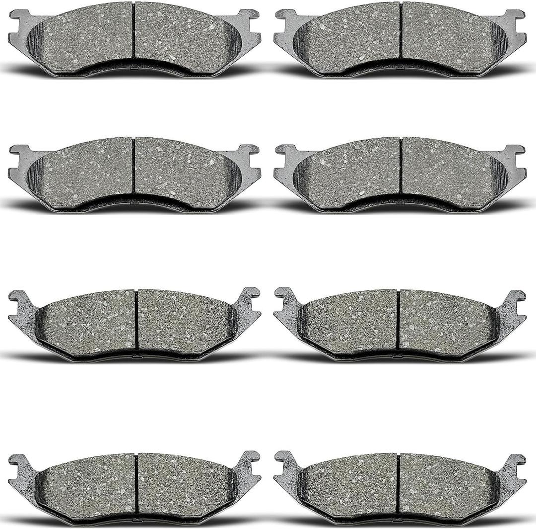 D966 D967 8pcs Front Rear Ceramic Brake Pads Sets Fit For 2003-2006 For Dodge Durango,2005 For Ram 1500,2003 For Ram 1500 Van