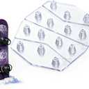 Transparent Snowboard Stomp Pad, Modular Mat Stomp Pad Snowboard with 3D Anti Slip, Cold Resistant Self Adhesive, Clear Design Keeps Board Graphics Visible for Men Women Winter Snow Board Ski