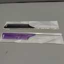 Rat Tail Combs Set: 2 Pcs Long Steel Pin Teasing Combs for Salon Hair Stylists, Metal Parting Combs for Women (Purple, Black)