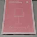 Ruacq Rechargeable Makeup Mirror, 4000mAh Lighted Makeup Mirror with Magnification1X/10X, Height Adjustable Vanity Mirror with Lights, 3 Color Lights, Adjust Brightness, 360Rotation(Brushed Nickel)