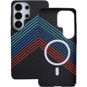 Designed for Samsung Galaxy S26 Ultra Case, Compatible with Mag-Safe, S26 Ultra Phone Case Slim Carbon Fiber, Case for Samsung S26 Ultra Shockproof Strong Magnetic Cover, Wireless Charging (Blue)