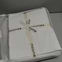 MooMee Bedding Duvet Cover Set 100% Washed Cotton Linen Like Textured Breathable Durable Soft Comfy (Solid Off White, King 104"x90")