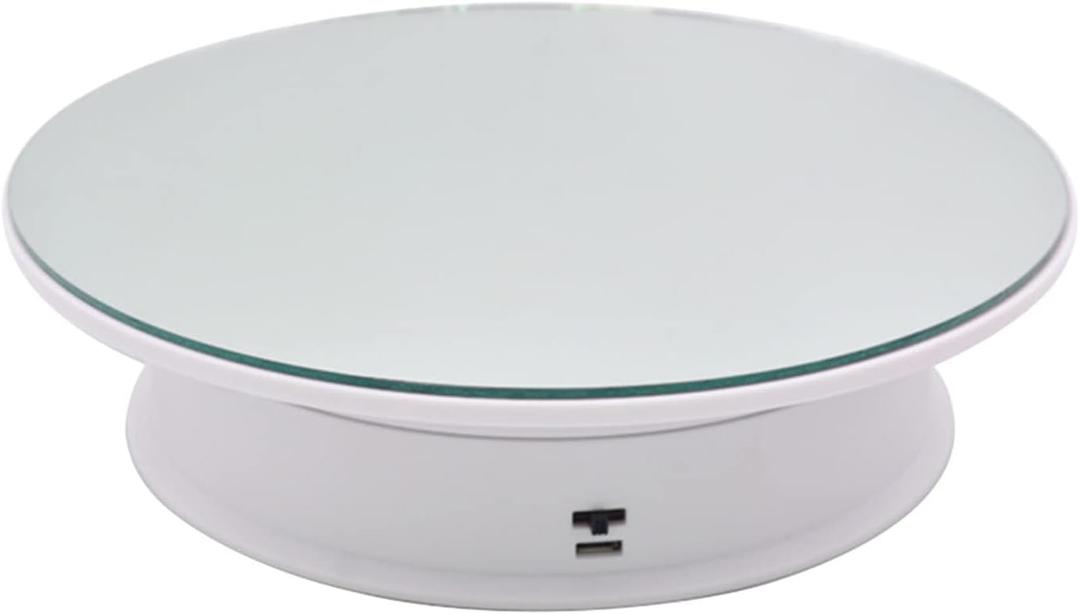 CALIDAKA Rotating Display Stand, 360 Degree Motorized Turntable for Jewelry Watch Phone Bag Shoes Models Glasses, Collectibles