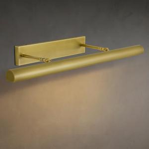 Brass Picture Lights for Wall, 30" Linear Picture Light Hardwired, 4-Light Brush Gold Art Light, Dimmable Gallery Light for Paintings, Warm White 270 Picture Frame Lights for Bathroom, Living Room, 30"-4 Bulb