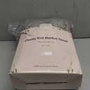 Chunky Knit Throw Blanket, 30''*40'' Knitted Throw Chenille Yarn for Bed Couch, Handmade Light Grey Crochet Big Thick Blanket, Machine Washable Cute Comfy Blanket for Home Decor