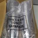 Ziliny 50 Sets Clear Plastic Cups with Lids and Straws, Disposable Iced Coffee Cups Drinking PET for Cold Drinks, Juice, Smoothie, Coffee Shops, Party, Christmas(Clear,12 oz)