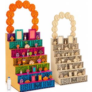 Colingmill 7 Tier Wooden Dia De Los Muertos Altar, Arch