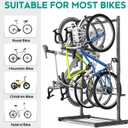 EVERHANGER Freestanding Bike Rack, Vertical Bike Rack Stand for Garage, Bicycle Storage Organizer, Holds Up to 4 Bikes