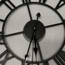 Large Wall Clock - 40cm/ 16 Inches Silent Non-Ticking Metal Wall Clock, Black, Vintage Modern Style, Battery Operated, Ideal for Living Room, Bedroom, Office, Farmhouse Decor
