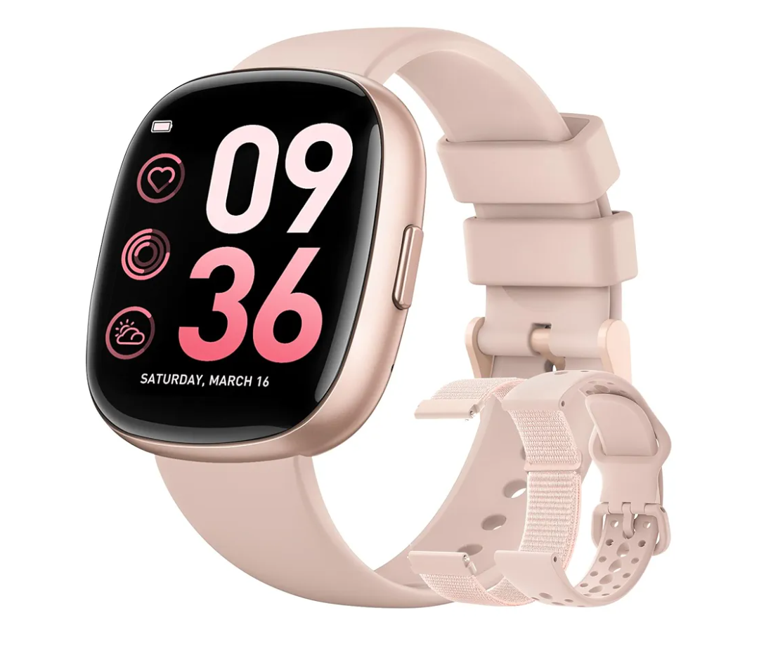 Smart Watches for Women Men with Call: Fitness Trackers with 24-Hour Heart Rate SpO2 Sleep Monitor 5ATM Waterproof 120+ Sport Mode Watches for Women gift Compatible with iPhone Android Phones(3 Bands)