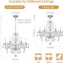Crystal Chandelier Light Fixture, Modern K9 Crystal Chandelier Dining Room Light Fixture, Crystal Pendant Ceiling Light for Bedroom Modern Lighting Fixture for Living Room Kitchen Island Hallway