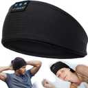 LC-dolida Sleep Headphones Headband Bluetooth 5.4, Headband Earphones Wireless with USB C Charge Port, Sleep Mask for Sleeping, Sports, Gifts, Workout, Jogging, Yoga, Insomnia, Air Travel, Meditation (Obsidian)