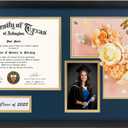 GraduationMall Class of 2026 Graduation Shadow Box Frame for 8.5x11 Diploma & 4x6 Photo with Graduation Cap & Tassel Holder Wood Display Case