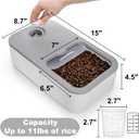 Rice Storage Container, 11 Lbs Plastic Airtight Rice Dispenser with Measuring Cup, Dry Food Storage Bucket Box with Lid, Flour Bin Pet Food Container, Kitchen Organizer for Grain Cereal, White