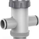 SUMMERBUDDY Split Swimming Pool Hose Plunger Valve, 2 in 1 Hose Plunger Valve Swimming Pool Part for Filter Circulation System