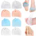 Bunion Corrector for Women Nighttime, Silicone Toe Separators, Breathable and Soft, Prevent Friction, Relieve Pressure Manicure(4 sets) (A)