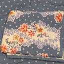 Martha Stewart 100% Cotton 2 Piece Reversible Quilt Set, Washed, Percale, Blue/Red, 1 Quilt, 1 Std Sham, Lightweight, Soft and Breathable, Room Decor, Floral Printed Bedspread, Twin Size (Hereford Stripe)