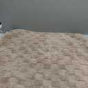 Sofa Cover, Checkered, Beige/lLght Brown Size: 30" x 52"