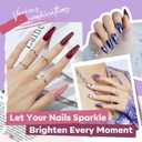 modelones Nail Polish Set 12 Colors Pearl White Nude Glitter Blue Pink Purple Quick Dry Mini Nail Lacquer Kit, Christmas Holiday Manicure Gifts for Women Girl Shimmer Home DIY Finger Toe Nail Art (A1-Winter Shine)