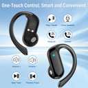 Wireless Earbuds, Bluetooth 5.4 Headphones wiht HiFi Stereo, 32H Playback Open Ear Earbuds with ENC Mic, IPX7 Waterproof Sport Earbuds with Ear Hooks for Laptop Pad Android/iOS Phones Sports Workout