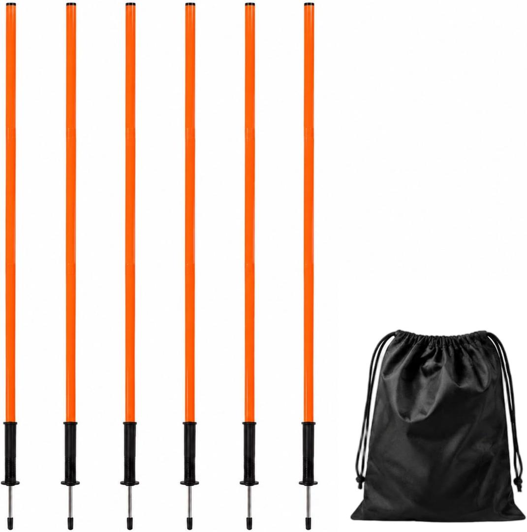 5FT Agility Training Poles, Adjustable Speed and Agility Training Equipment Sports Training Sticks