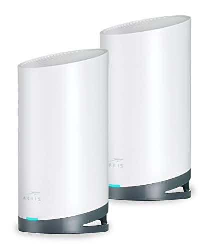 Arris Surfboard mAX Tri-Band Mesh System WC4S | AC3800 Wi-Fi Speed up to 3.8 Gbps | Coverage 5,500 sq ft | 1.7 Gbps Backhaul | Two 1 Gbps Ports per Node | Alexa Support 