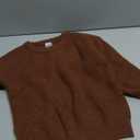 Jimonda Toddler Knit Sweater Round Neck Cute Long Sleeve Pullover Sweatshirt for Baby Girl Boy Oversized Fall Winter Clothes (3-4T, Brown)