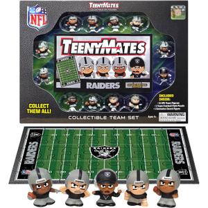 Party Animal TeenyMates NFL Action Figures Gift Set, with 11 Player Figures, Coach & Collectible Field Puzzle, NFL Football Toys for Kids & Fans,  Las Vegas Raiders
