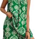 Bsubseach Two Piece Shorts Sets For Women Floral Print Short Set Sleeveless Top And Shorts Beach Vacation Set (Size Large, Green)