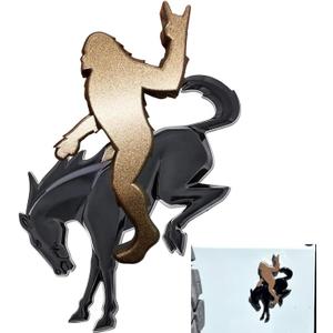 Add-A-Sasquatch Emblem for Bronco, 3x4 Inch, Off-Road Decal with 3M Adhesive, Custom Vehicle Accessory (Sasquatch Riding Bronco Set#4)