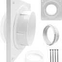 Dryer Vent Hose Connector, Quick Connect & Disconnect Dryer Vent Wall Plate, for Ceiling Walls Greenhouses Air Circulation Systems