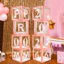 Sinmoe 8 Pcs Prom Decorations for Party 2026 Prom Column Standup 12 Inches PVC Sparkle Balloons Boxes Set Graduation Senior Night Decorations for 2026 Masquerade Graduation Photo Booth(Pink)