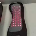4-in-1 Lumbar Support Pillow Cordless Rechargeable 5000mAh with Red Light Therapy, Electric Lower Back Massager w/Vibration, Airbag Traction & Heating for Pain Relief Deep Tissue, Black