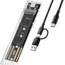 M.2 NVMe SSD Enclosure, High-Speed to USB Enclosure with USB 3.2 Gen 2 10Gbps, Compatibility for NVMe SSD M-Key/(B+M) Key, for 2230/2242/2260/2280 SSDs with C-C to A Cable