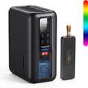 Dehumidifiers for Bathroom with Moisture Absorber Bag Reusable, 68 OZ Water Tank Portable Quiet Dehumidifier for Bedroom with Auto Shut Off, 7 Colors LED Light for Home, RV, Garage, apartment, Black