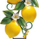 Amyhill Lemon Outdoor Decor Summer Metal Garden Stakes Yellow Lemon Yard Signs Rustic Farmhouse Floral Waterproof Lawn Sign Outdoor Decorations for Summer Holiday Garden Lawn Decor