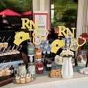 Glitter Nurse Graduation Centerpiece Sticks 12pcs Medical Nursing Graduation Party Centerpiece for Table Congrats RN Table Decorations for Congrats Grad Nurse Party Supplies