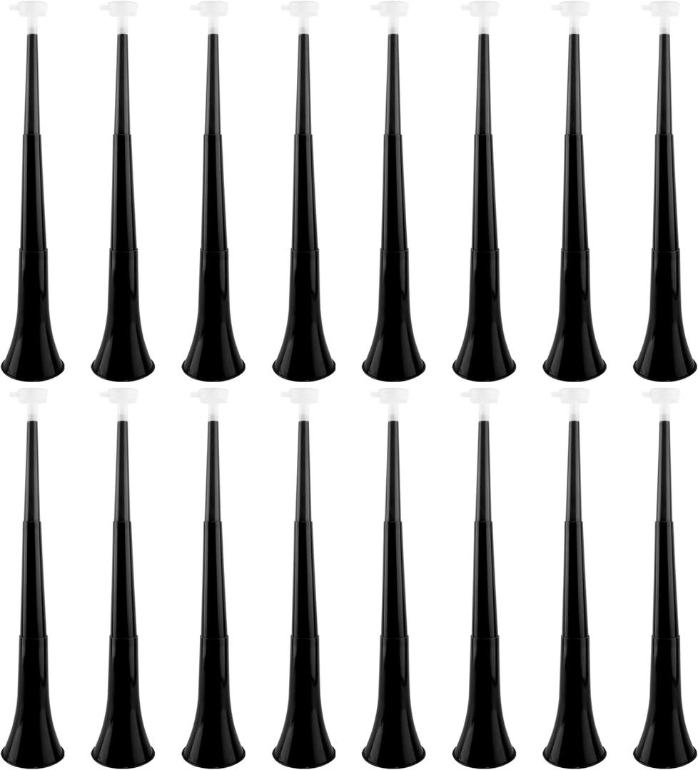 16 Pcs 24 Inch Collapsible Stadium Horn Vuvuzela Plastic Trumpet Horn Blow Horn Noisemakers for Sporting Events School Graduation Sports Games Themed Party Favors (Color set 1)