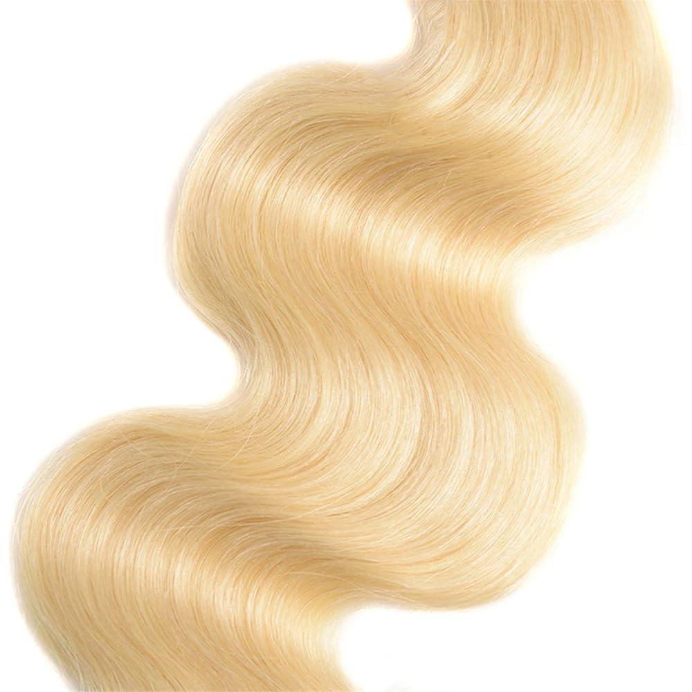 Body Wave Bundles Human Hair 26 28 30 Inch Wet And Wavy Remy Hair Extensions Unprocessed Brazilian Remy Hair Extensions Natural Blonde 3 Bundles Hair Weave