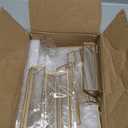 EHWINE 6 Pack Acrylic Sign Holder 4 x 6, Double Sided Gold Picture Frame Stand up Table Top Sign Holders, Clear Display Stand Menu Flyer Holder for Wedding Party