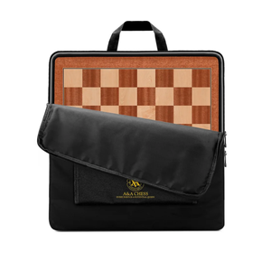 A&A 18.875" Professional Wooden Tournament Chess Board/Mahogany & Maple Inlaid / 2.0" Squares w/o Notation